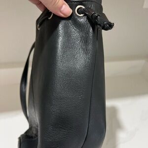 Black Leather Shoulder Bag